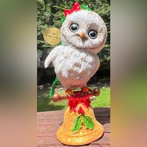 Danbury Mint Baby Animals Owl Festive Christmas Holiday Small Ornament W/Hangtag